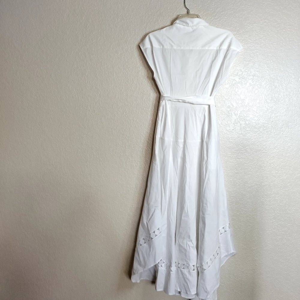 NWT Chico's Poplin Circle Trim Maxi Shirtdress Sz S - Picture 9 of 13